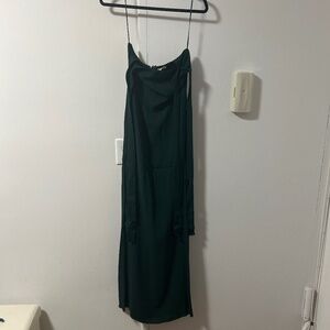 Reformation Westerly Dress Emerald Green